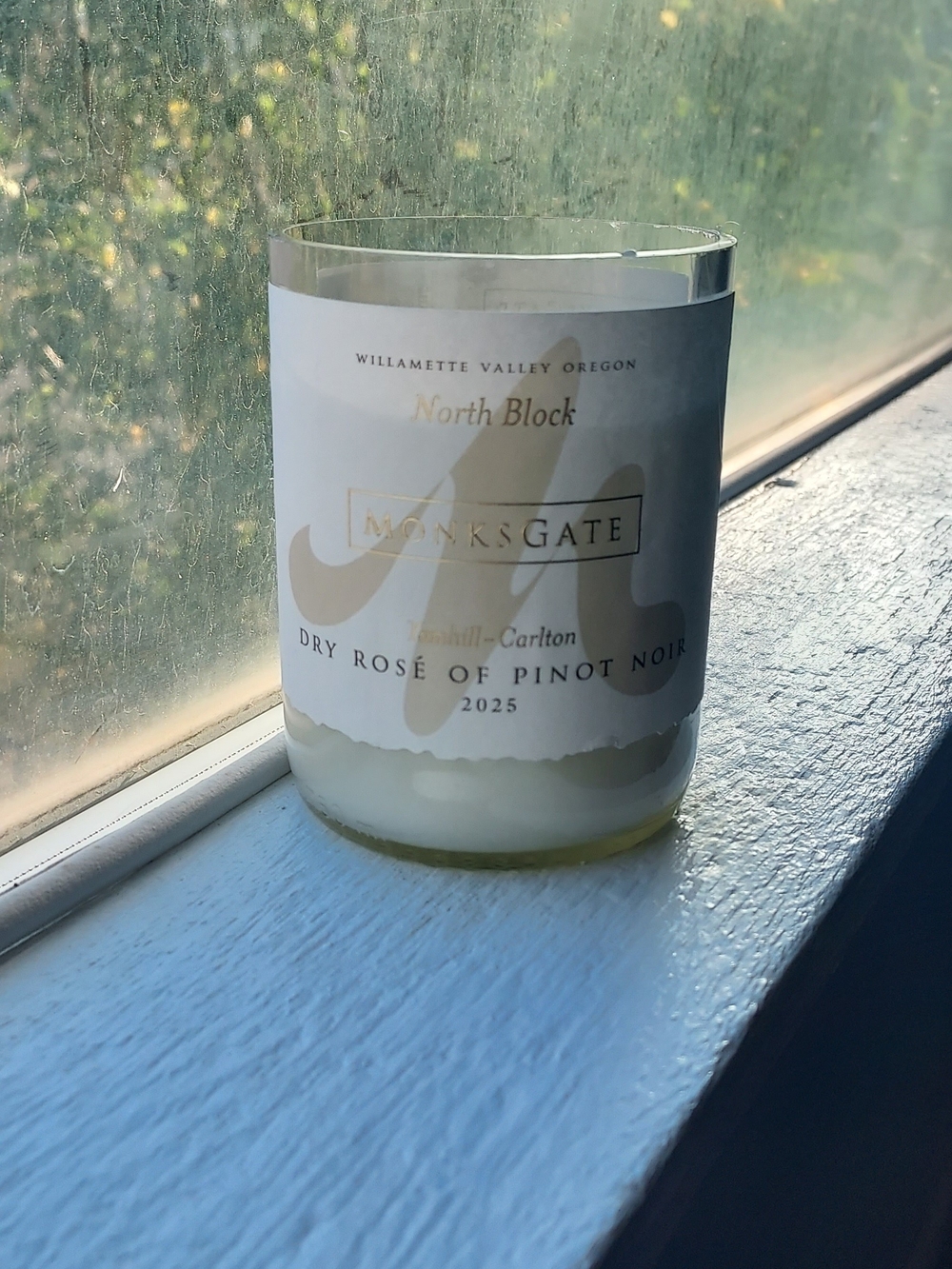 Warm Cinder Glow Wine Bottle Candle